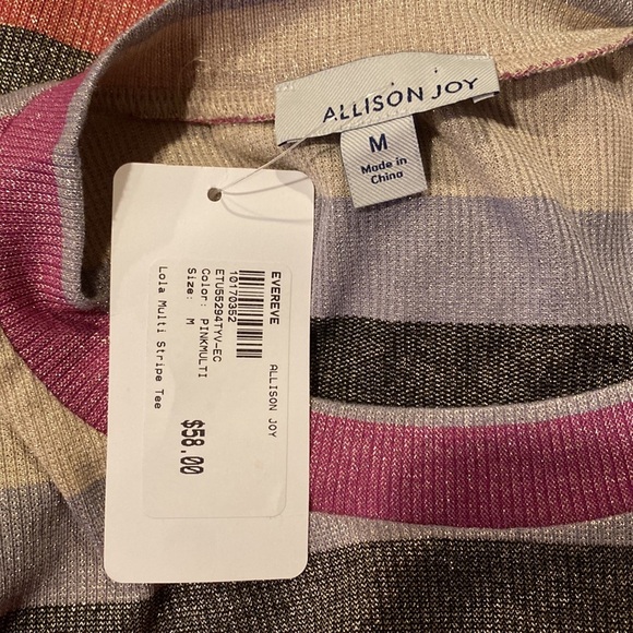 Medium Allison Joy sparkly stripe top - NWT - Picture 3 of 5